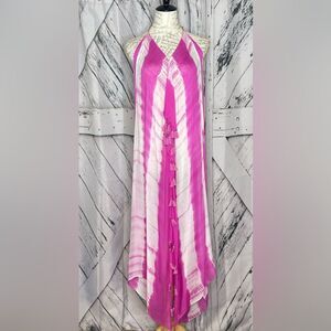 Maxi Halter Sundress Coverup Wave & Wind Tie Dye OS